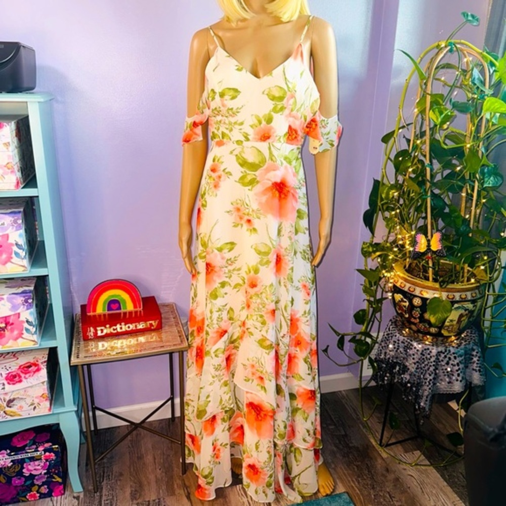 Altar’d State Floral Maxi ruffles dress Knoll